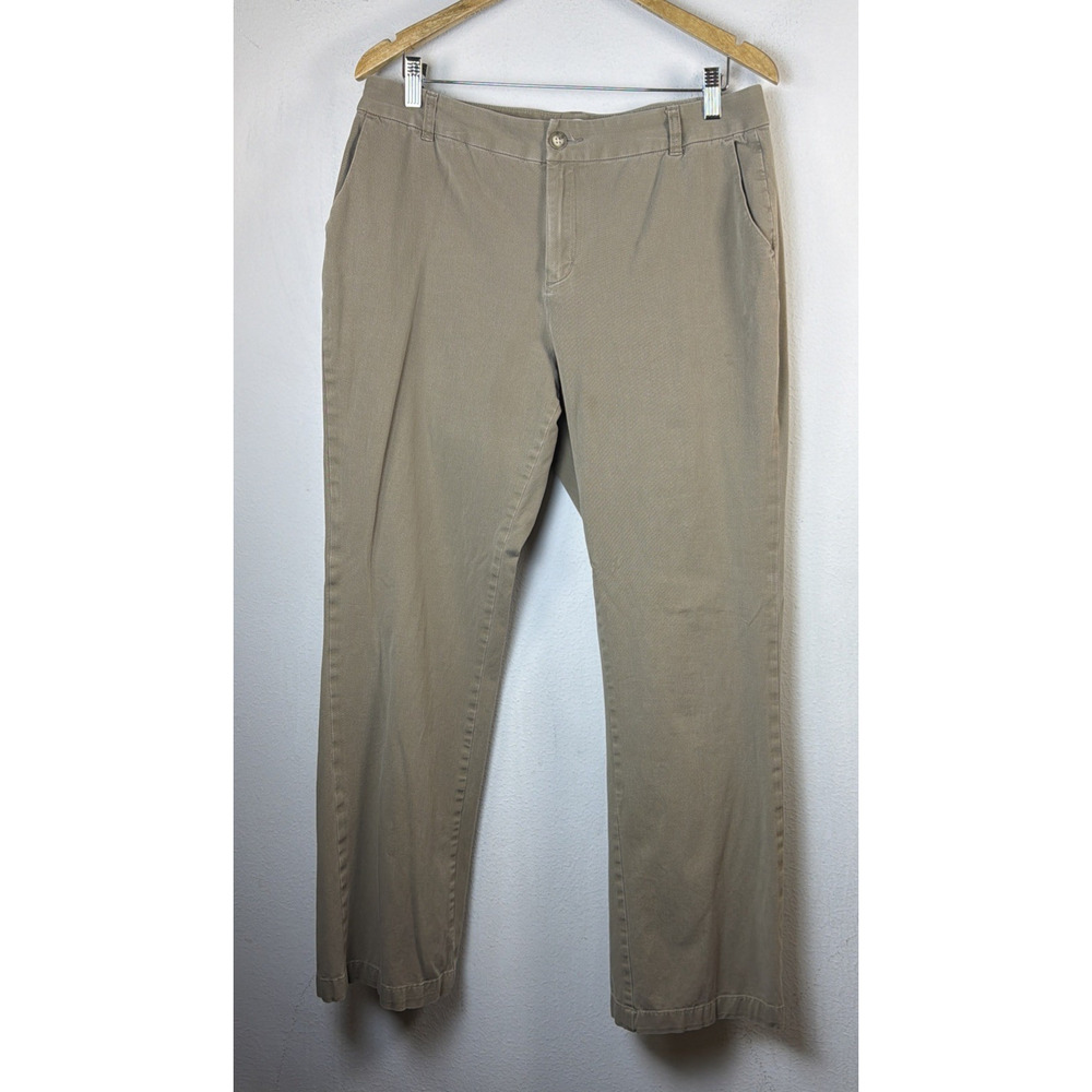 Coldwater Creek Womens natural fit Stretch Dress Pant Size 12 Beige Straight Leg